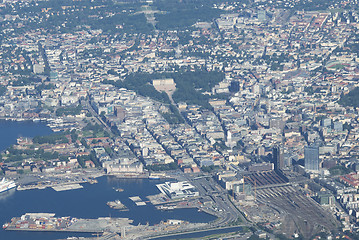 Image showing Aerial view of Oslo, Norway