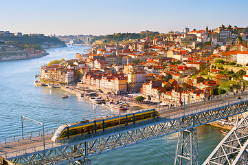 Image showing Porto overview at sunset, Portugal