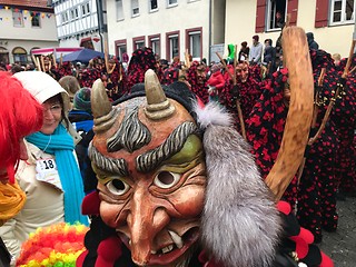 Image showing Traditional carnival in South Germany - Swabian-Alemannic Fastnacht.