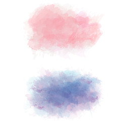 Image showing Set of color vector watercolor stains