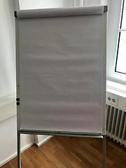 Image showing Blank flip chart in the office