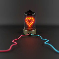 Image showing Nixie Tube Heart