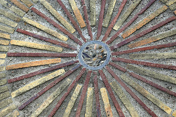 Image showing Patterned floor walkway in the park