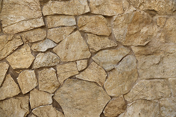 Image showing Wall built of large stones