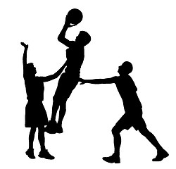 Image showing Basketball  action