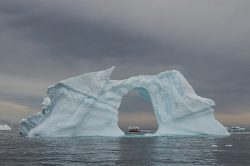 Image showing Beautiful view of icebergs in Antarctica