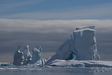 Image showing Beautiful view of icebergs in Antarctica