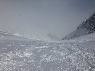 Image showing Skiing in the Stubai glacier ski resort