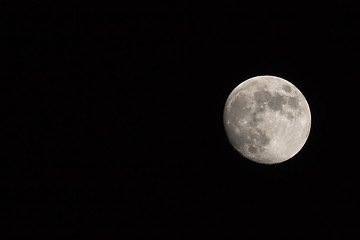 Image showing Waxing Gibbous Moon with Copy Space Landscape