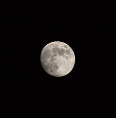 Image showing Waxing Gibbous Moon Isolated