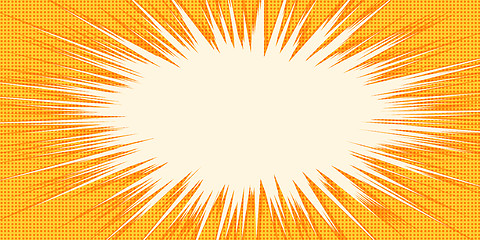 Image showing white burst orange background pop art