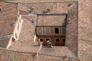 Image showing roof top of the rocca salimbeni