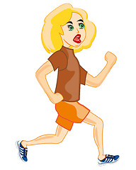 Image showing Girl concerns with running