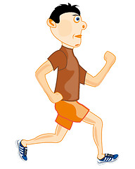 Image showing Young man runs