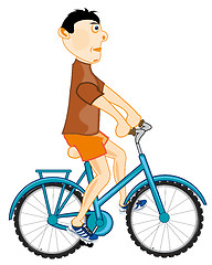 Image showing Man on bicycle