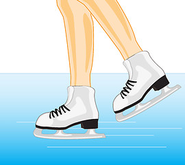 Image showing Legs in skates