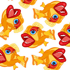 Image showing Cartoon of fish pattern