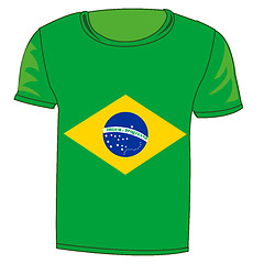 Image showing T-shirt flag Brasilia