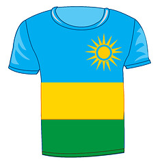 Image showing T-shirt with flag Rwanda