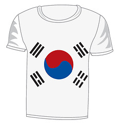 Image showing T-shirt flag South Korea