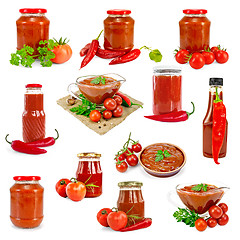 Image showing Ketchup isolated set