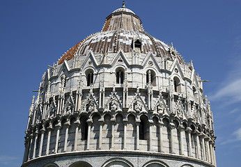 Image showing exterior of the baptistry campo dei miracoli pisa