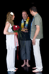 Image showing Young happy wedding couple