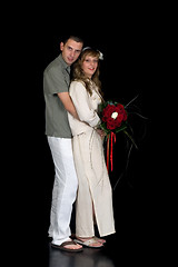 Image showing Young happy wedding couple