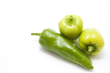 Image showing Green sweet pepper