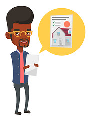 Image showing Man looking for house vector illustration.