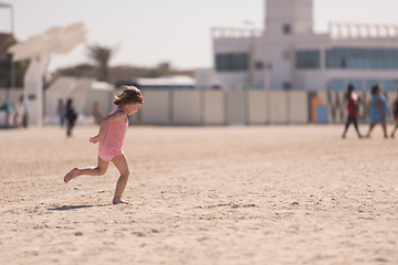 Image showing little cute girl at beach