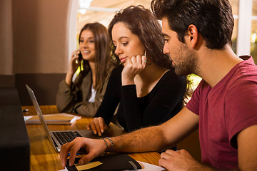 Image showing Group of students working together