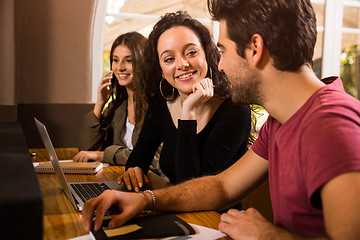 Image showing Group of students working together