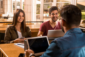 Image showing Group of students working together