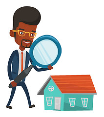 Image showing Man looking for house vector illustration.