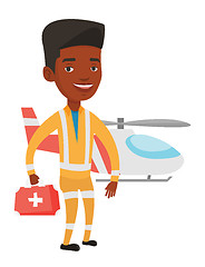 Image showing Doctor of air ambulance vector illustration.