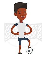 Image showing Football player with ball vector illustration.