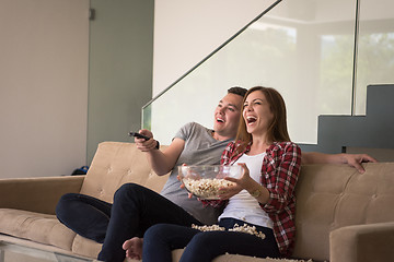 Image showing young handsome couple enjoying free time