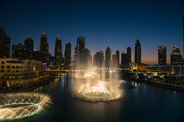 Image showing musical fountain in Dubai