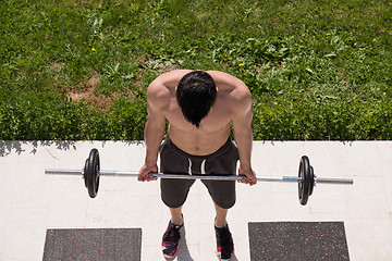 Image showing man doing morning exercises