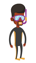 Image showing Young scuba diver vector illustration.