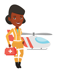 Image showing Doctor of air ambulance vector illustration.