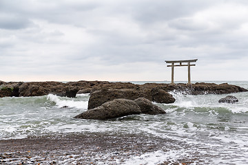 Image showing Oarai isozaki shrine in japan