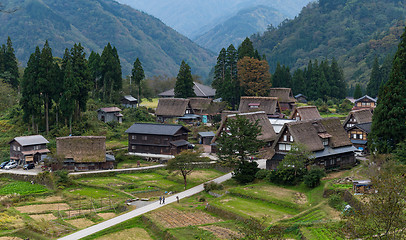 Image showing Traditional Japanese old village in Shirakawago