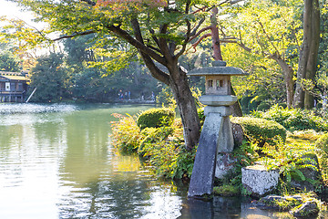 Image showing Kenrokuen garden in kanazawa city of Japan