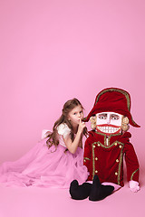 Image showing The beauty ballerina with nutcracker