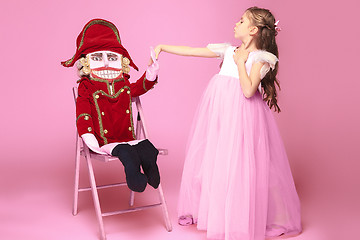 Image showing The beauty ballerina with nutcracker