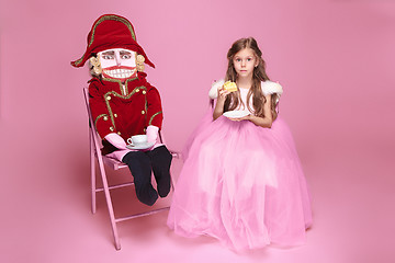 Image showing The beauty ballerina with nutcracker