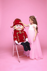 Image showing The beauty ballerina with nutcracker