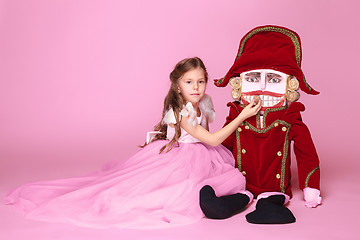 Image showing The beauty ballerina with nutcracker